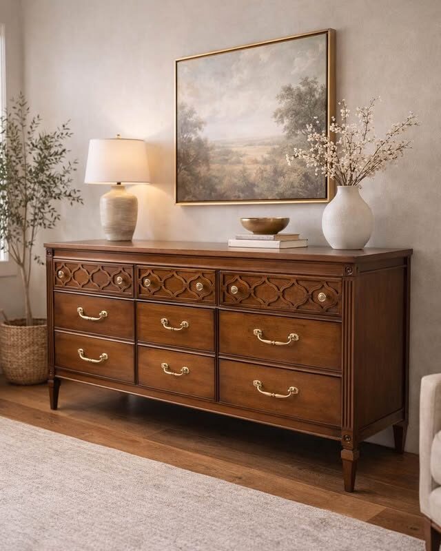 Authentic Mid Century Modern Triple Dresser